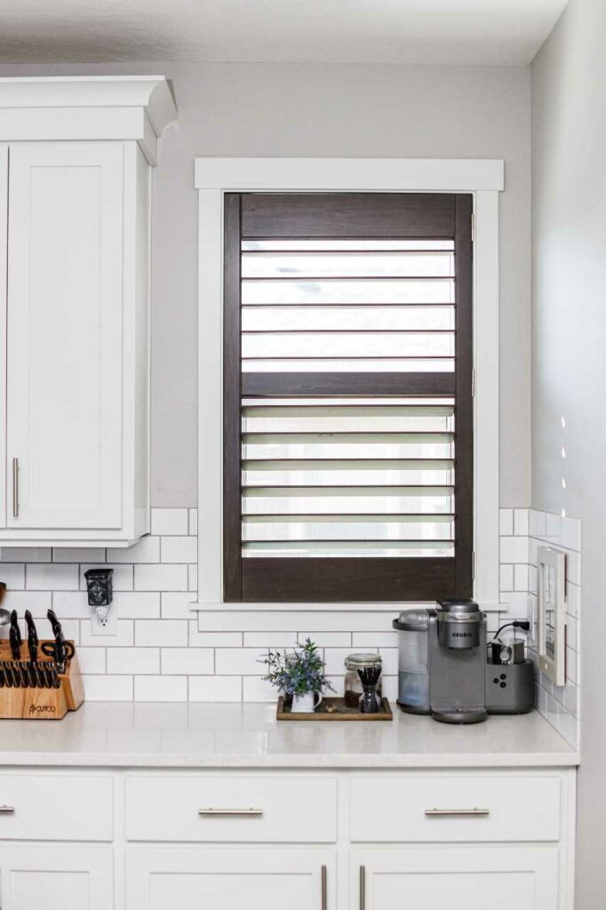 faux wood blinds in the kitchen Blind Guy of Tri-Cities