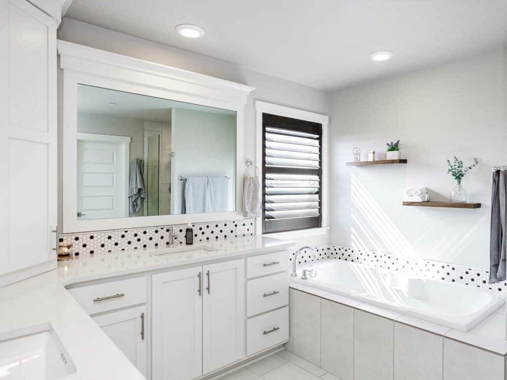window treatment - shutters installed in the bathroom Blind Guy Tri-Cities