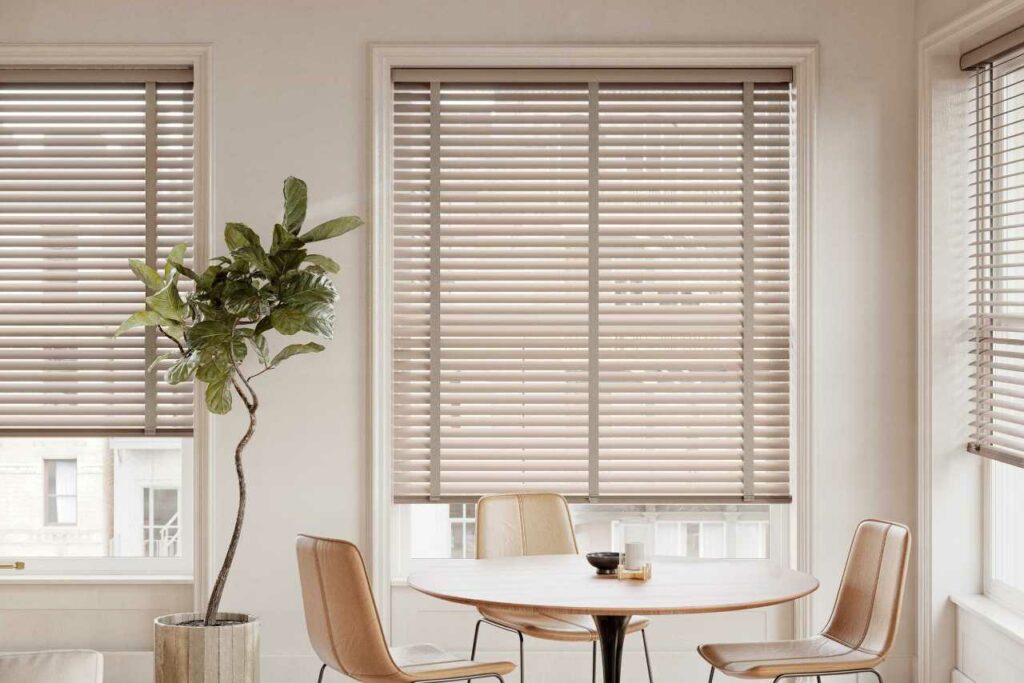 custom blinds in the dining area Blind Guy of Tri-Cities