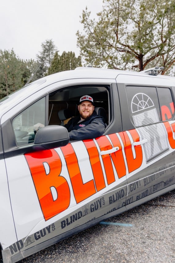 Blind Guy of Tri-Cities owner inside the van