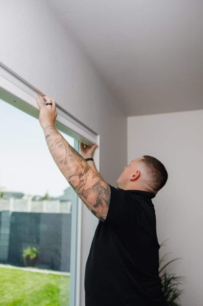 custom window treatment installation by Blind Guy of Tri-Cities