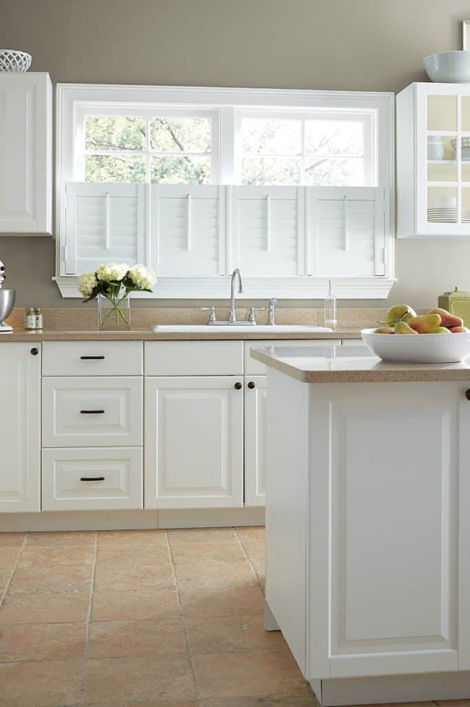 window shutters in the kitchen