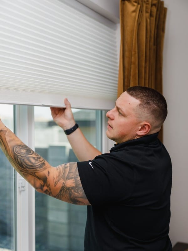 custom blind installation
