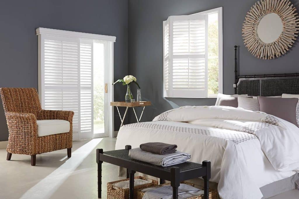 interior shutter in the bedroom